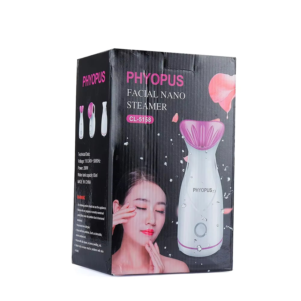 Nano Ionic Hot Facial Steamer with Aromatherapy Spa Holder