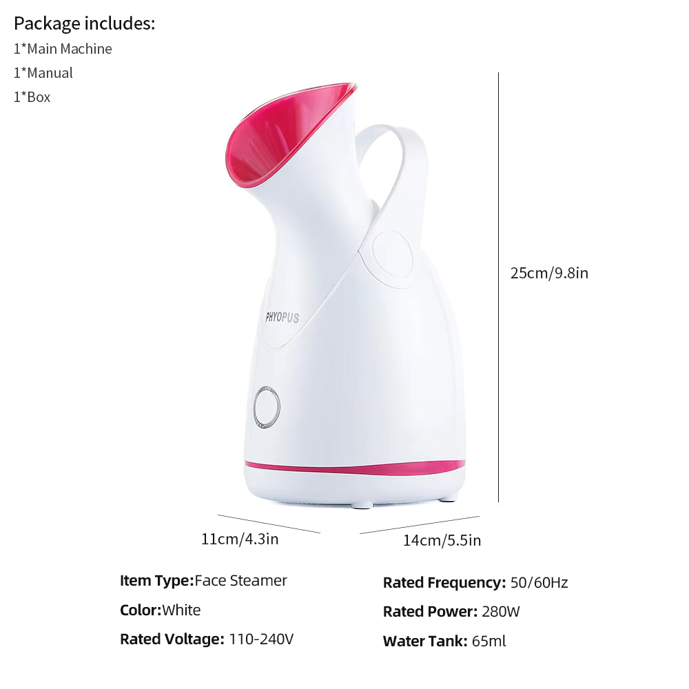 Nano Ionic Hot Facial Steamer with Aromatherapy Spa Holder