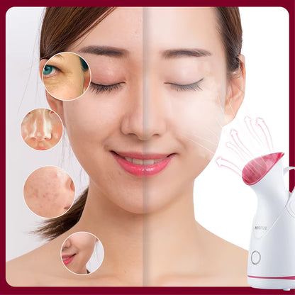 Nano Ionic Hot Facial Steamer with Aromatherapy Spa Holder